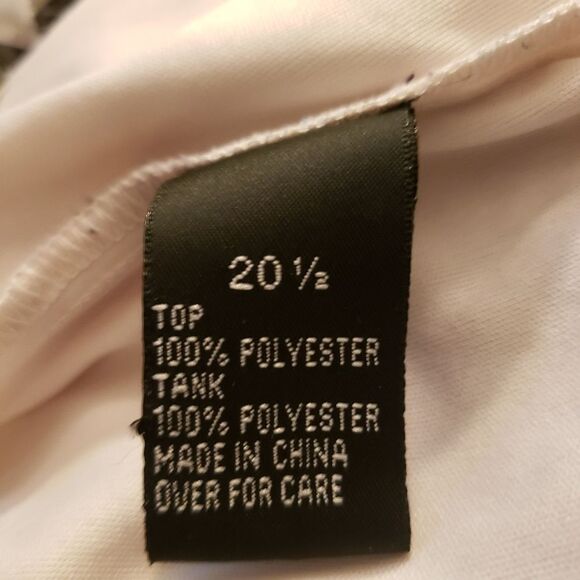 IZ Amy Byer Junior XXL Black & White Patterned Blouse | Dressy Button Top - Picture 5 of 6